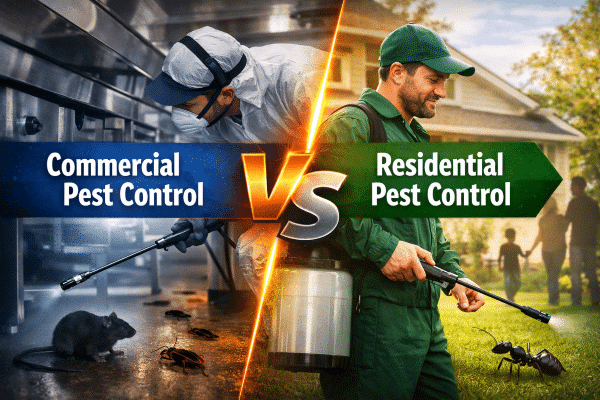 Commercial Pest Control vs Residential Pest Control