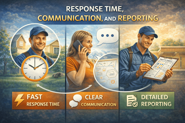 Fast response time, clear communication, and detailed reporting in commercial pest control.